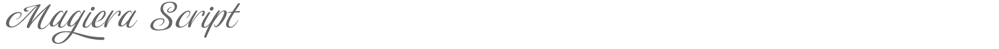 Sample characters Magiera Script Font
